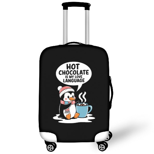 Hot Chocolate Is My Love Language Penguin Luggage Covers