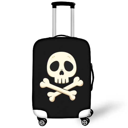 Cartoon skull and crossbones Luggage Covers