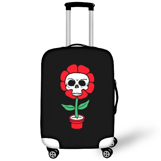 Evil Skull Flower Horror Halloween Skeleton Head Luggage Covers