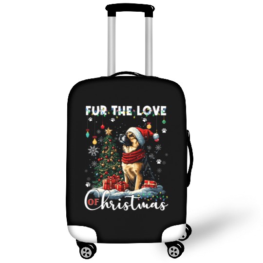 German Shepherd Christmas Tree Decorations Dog Luggage Covers