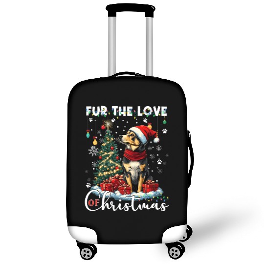 German Shepherd Christmas Tree Decorations Dog Luggage Covers