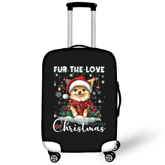 Pomeranian Christmas Tree Decorations Dog Lover Luggage Covers
