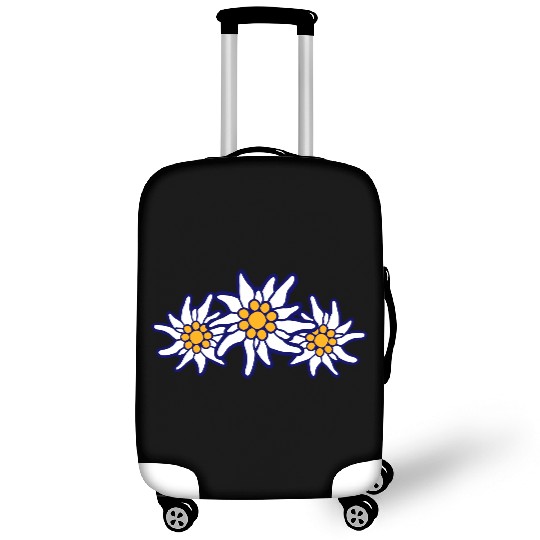 White Alps Edelweiss Flower Mountain Hiking Flower Luggage Covers