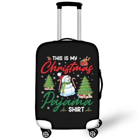 This Is My Chirstmas Pajama Luggage Covers Cute Snowman