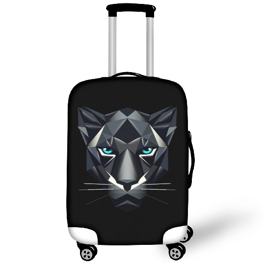 Geometric Black Panther - Power and Elegance Luggage Covers