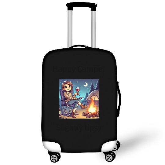 Happy camper slightly tipsy design Luggage Covers