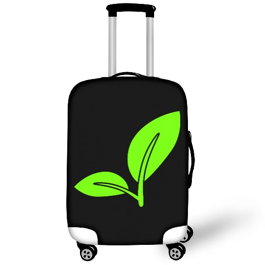 2 Green Beautiful Leaves Eco Spring Summer Nature Luggage Covers