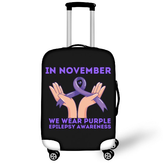 In November We Wear Purple Epilepsy Awareness Luggage Covers