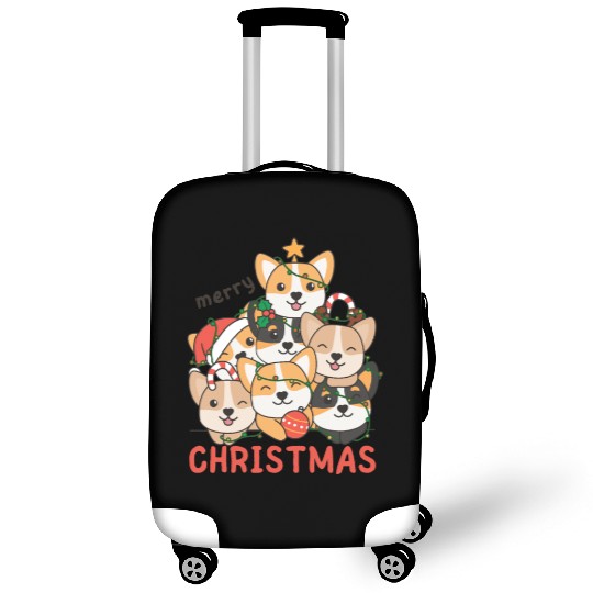 Corgi Christmas Tree Merry Christmas Luggage Covers