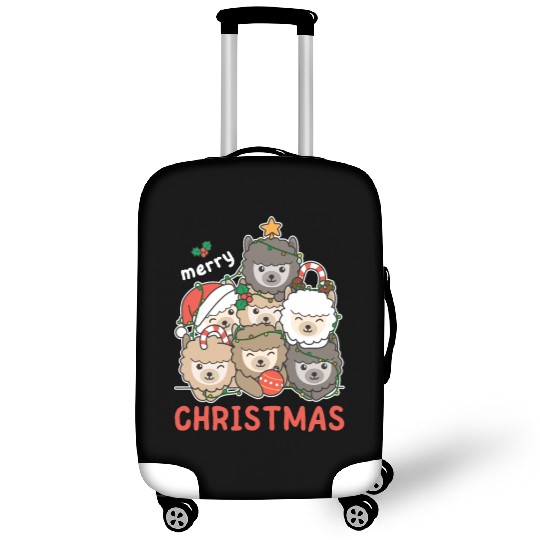 Alpaca Christmas Tree Merry Christmas Luggage Covers