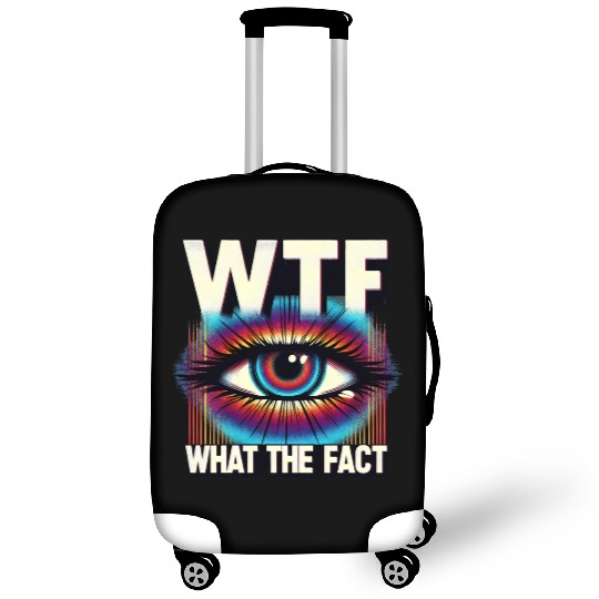 WTF What The Fact Funny Science Eye Illusion Pun Luggage Covers