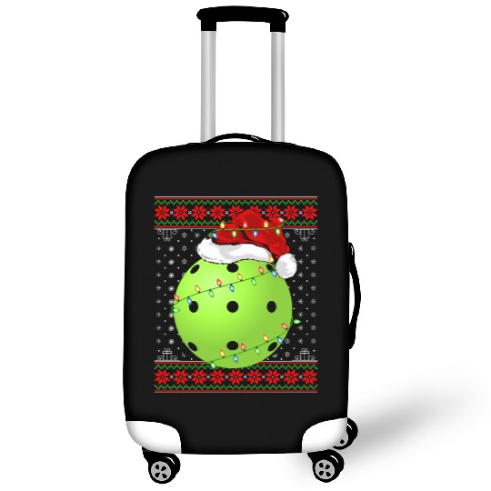 Pickleball Player Christmas Luggage Covers