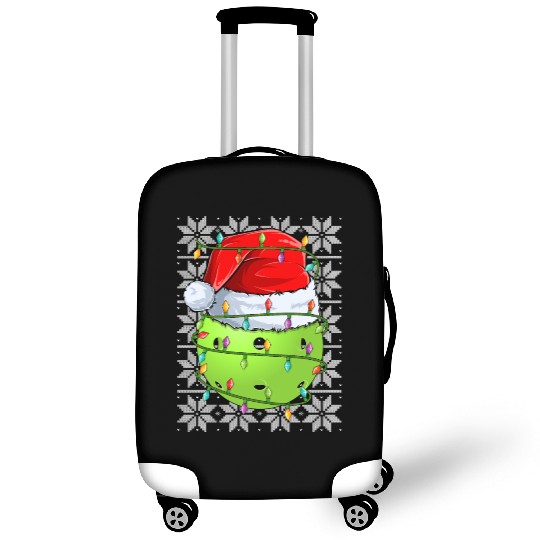 Pickleball Christmas Lights Luggage Covers