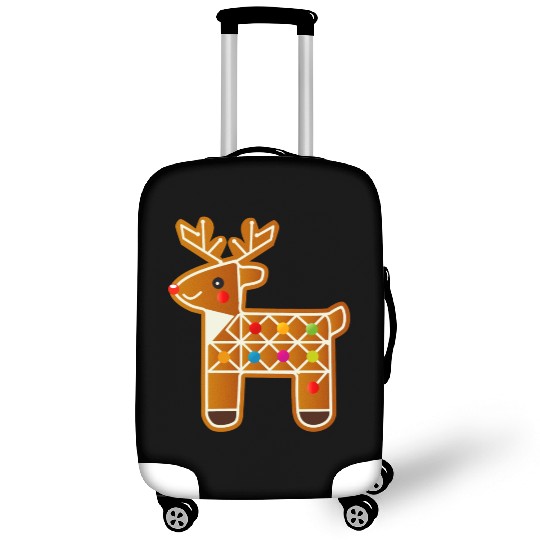 Reindeer in gingerbread design for Christmas Luggage Covers