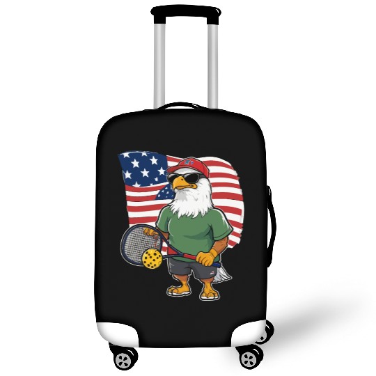 US Flag Pickleball Eagle Luggage Covers
