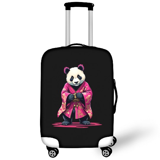 Pink Panda Japanese Style Kimono Luggage Covers