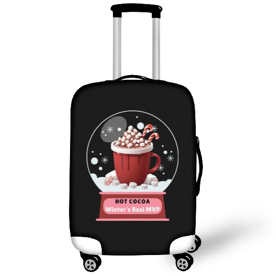 Hot Cocoa, Winter's Real MVP – Cozy Snow Globe Luggage Covers