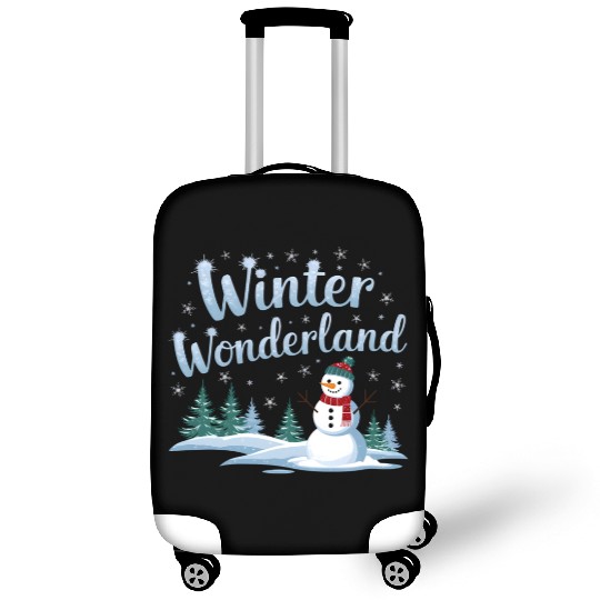 christmas snowman winter wonderland Luggage Covers
