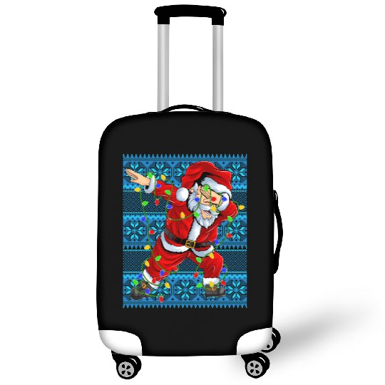 Dabbing Santa Christmas Tree Lights Luggage Covers