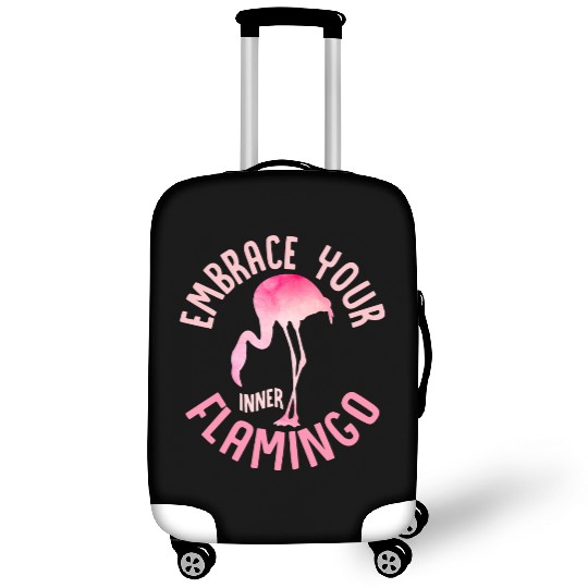 Embrace Your Inner Flamingo Cute Pink Bird Luggage Covers