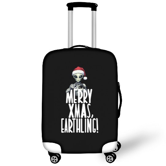 Happy Xmas Earthling Alien Christmas Luggage Covers