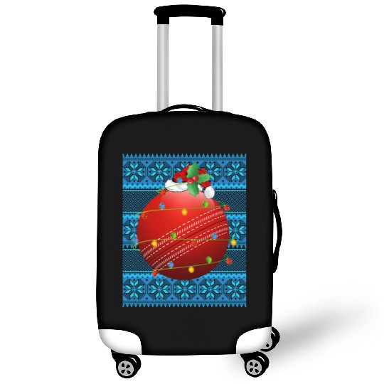 Cricket Ball Christmas Lights Luggage Covers