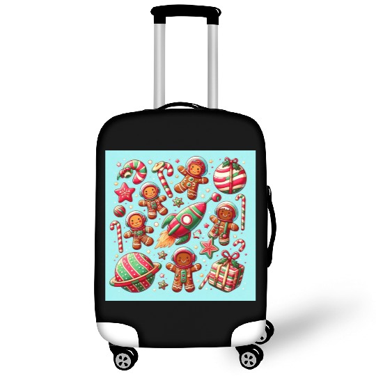 Gingerbread spaceship christmas Luggage Covers