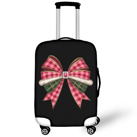 Christmas Coquette Bow, Christmas Luggage Covers
