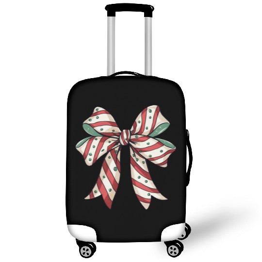 Christmas Coquette bow, Christmas Retro Luggage Covers