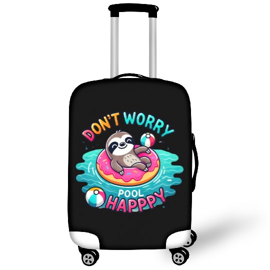 Sloth Don't Worry Pool Happy Luggage Covers