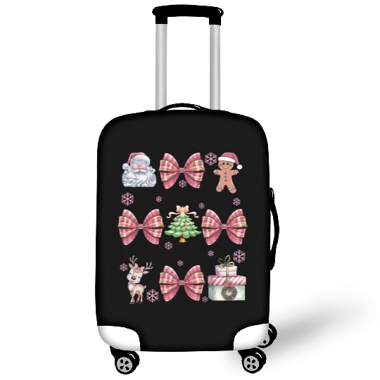 Merry Christmas, Christmas Coquette Bow Luggage Covers