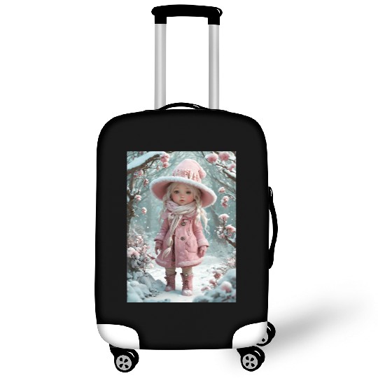 Full body of a realistic sweetness baby chibi girl Luggage Covers