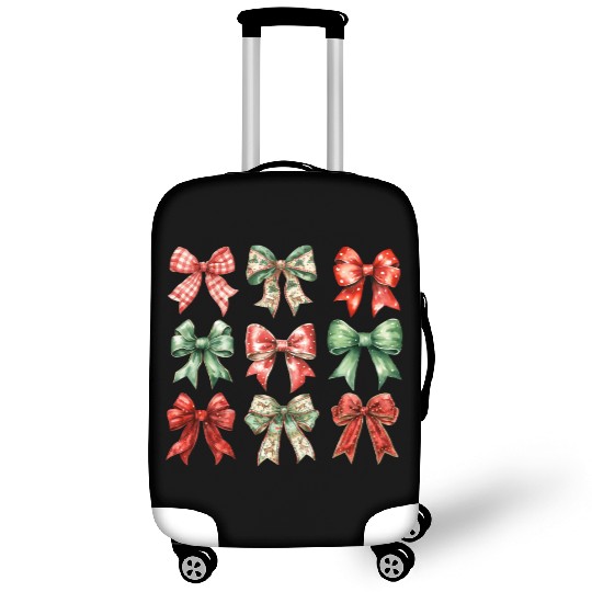 Christmas Coquette Bow, Cute Christmas Luggage Covers