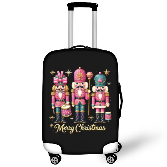 Glitter Nutcracker Friends, Merry Christmas Luggage Covers