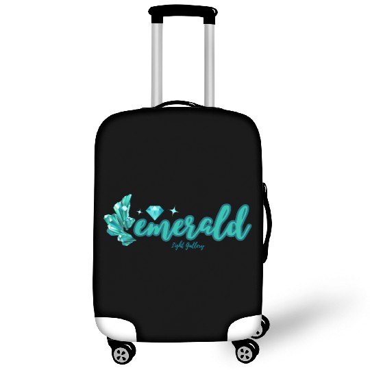 Emerald gemstone jewel Luggage Covers