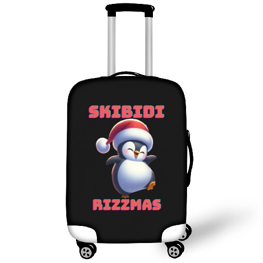 Skibidi Rizzmas Penguin Luggage Covers