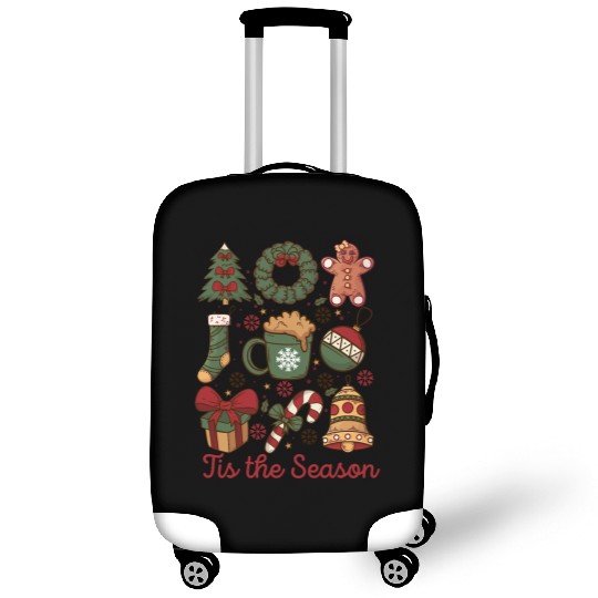 Tis the Season Retro Coquette Cute Christmas Luggage Covers