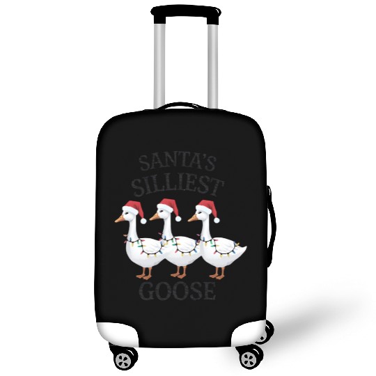 Santa's Silliest Goose Christmas Luggage Covers