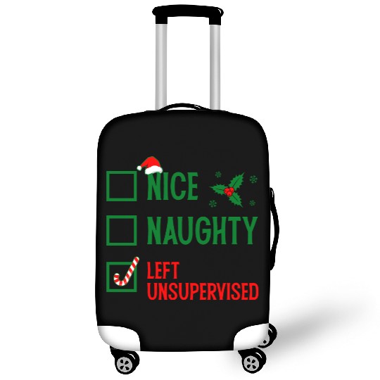 Left Unsupervised Christmas Checklist Luggage Covers