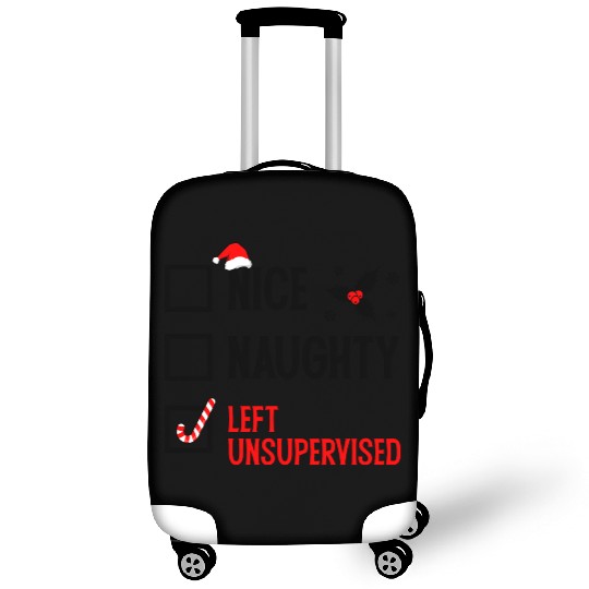 Left Unsupervised Christmas Checklist Luggage Covers