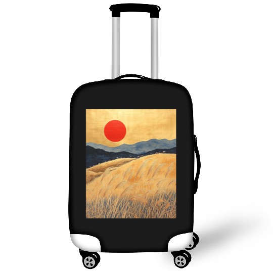 Sunset Serenity: Susuki Fields in Twilight Luggage Covers