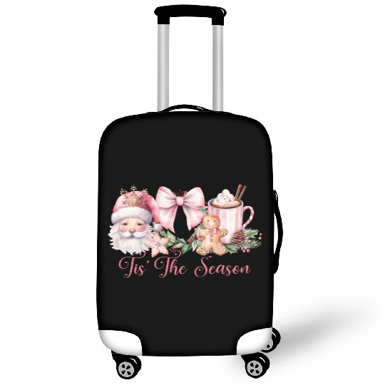 Pink Tis The Season Pink Luggage Covers