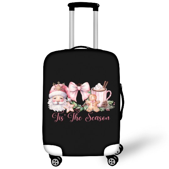Pink Tis The Season Pink Luggage Covers