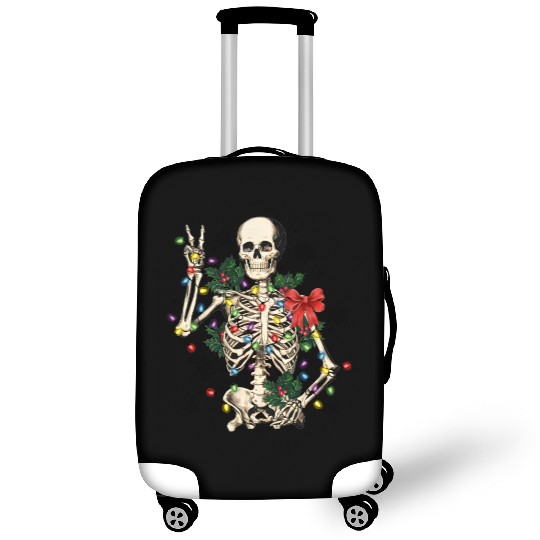 Skeleton Christmas, Christmas Retro Luggage Covers
