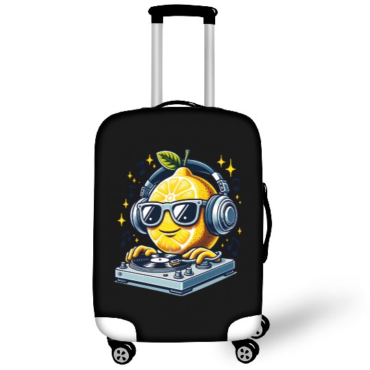 DJ Lemon Groove with Headphones and Turntable Luggage Covers