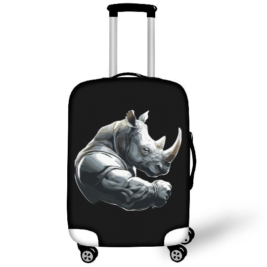 Rhino Weightlifting Fitness Gym for a Rhino love Luggage Covers