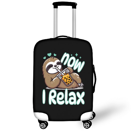 funny quote gift idea bubble tea boba sloth design Luggage Covers