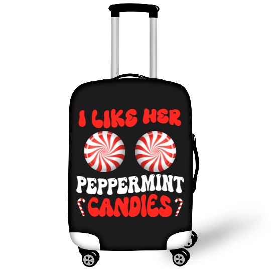 I Like Her Peppermint Candies Couples Christmas Luggage Covers