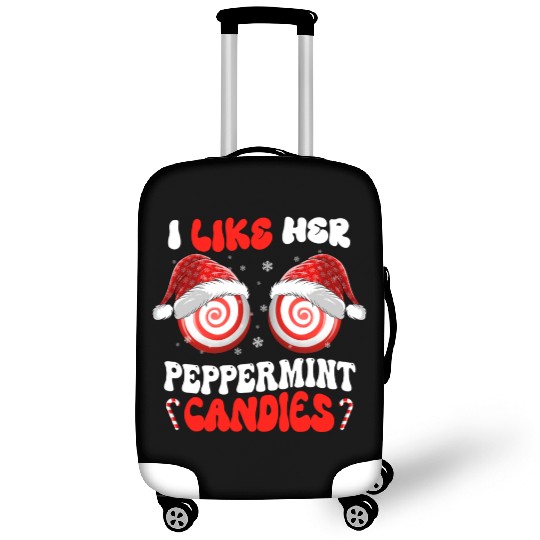 I Like Her Peppermint Candies Couples Christmas Luggage Covers