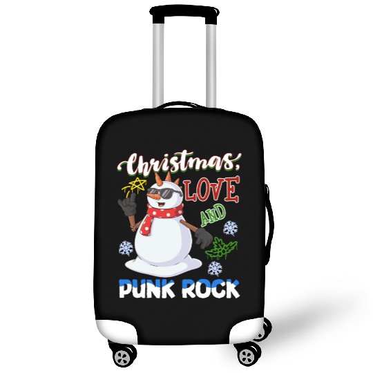 Rocky Christmas: Santa Claus Concert In Punk Rock Luggage Covers